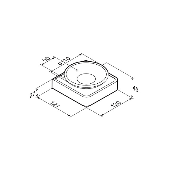 Мыльница стеклянная настенная Damixa Jupiter DA7734200 хром-9
