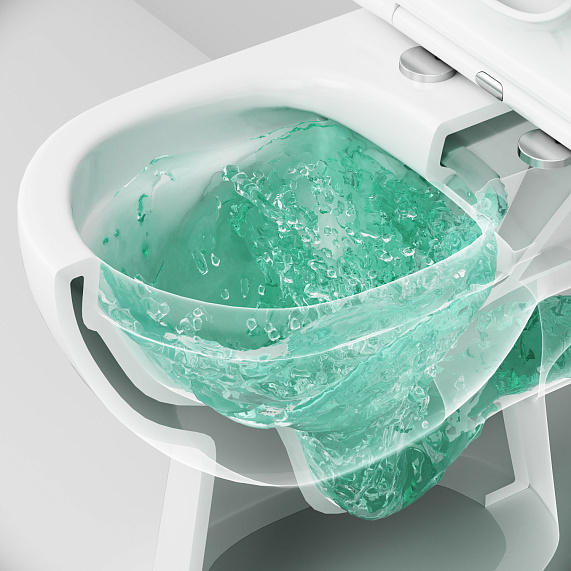 Унитаз напольный AM.PM Sunny C85C8600SC безободковый с сиденьем микролифт, белый-6