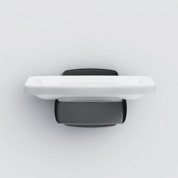 Мыльница стеклянная настенная AM.PM Gem A9034222 черная-3