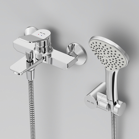 Смеситель для ванны и душа AM.PM X-Joy F85A15000 душевая лейка, шланг 1750, хром-2