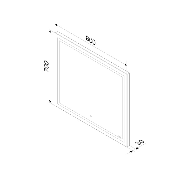 Зеркало с подсветкой в ванную прямоугольное 80 AM.PM Gem M91AMOX0801WG сенсорное-9