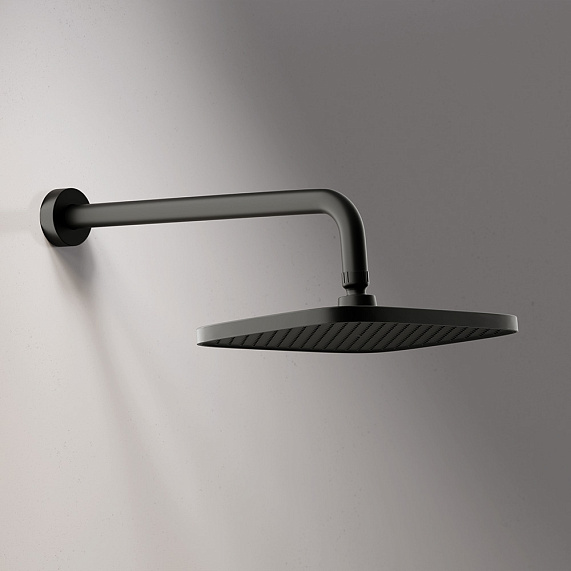 Встраиваемая душевая система Damixa Gala 953510300 черная: тропический верхний душ, ручной душ, излив-2