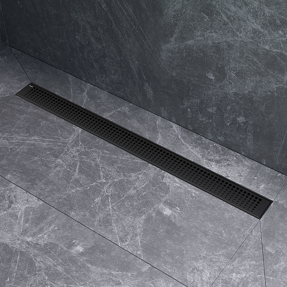 Душевой трап (лоток) 80 AM.PM MasterFlow W01SC-P11-080-01BM комбинированный затвор с черной матовой решеткой-5