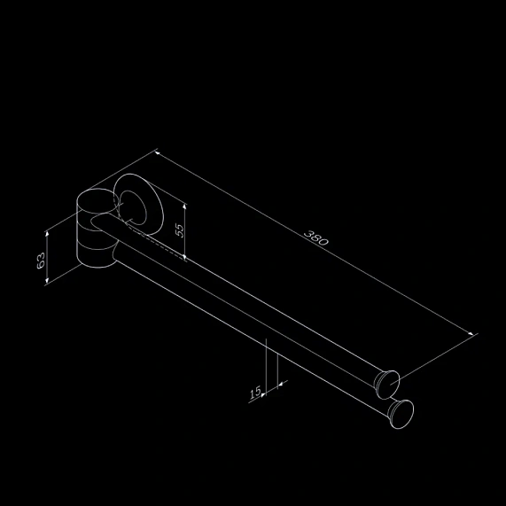 Вешалка для полотенец AM.PM Like A8032600 поворотная двойная хром-5
