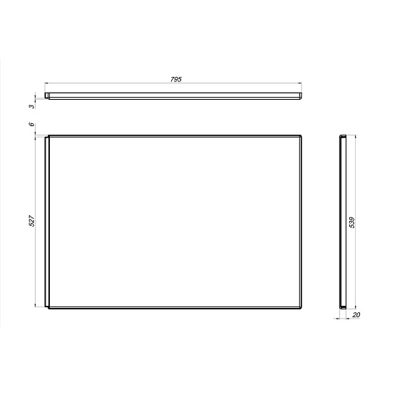 Универсальная боковая панель для ванны AM.PM Gem W00A-000-080W-S белая-2