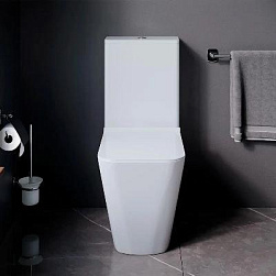 Унитаз-компакт напольный AM.PM Spike C9S8601SC безободковый, с сиденьем микролифт, белый