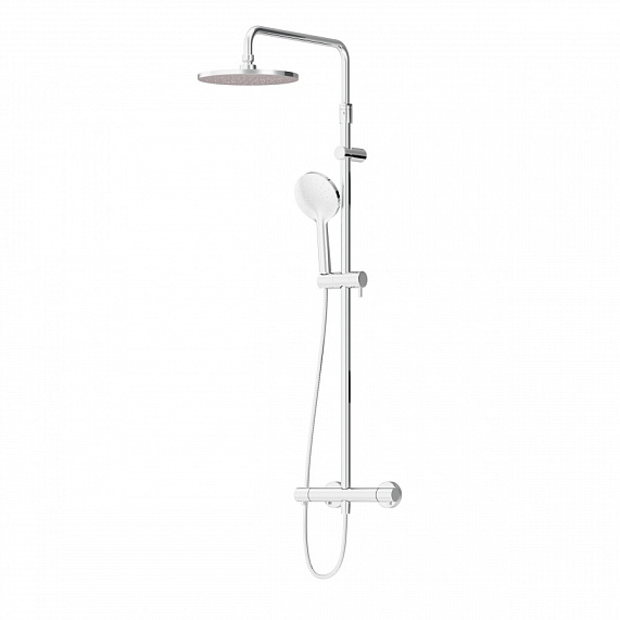 Душевая система Damixa Option DX218091000 стойка с тропическим душем, термостатом, смесителем, хром-9
