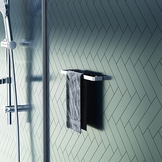 Вешалка для полотенец Damixa Jupiter DA77336400 двойная серебристая-4