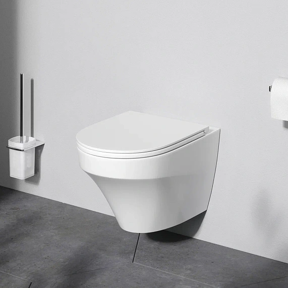 Унитаз подвесной безободковый с инсталляцией AM.PM Inspire IS49051.501700 сиденьем микролифт, хром пневм. клавишей-2