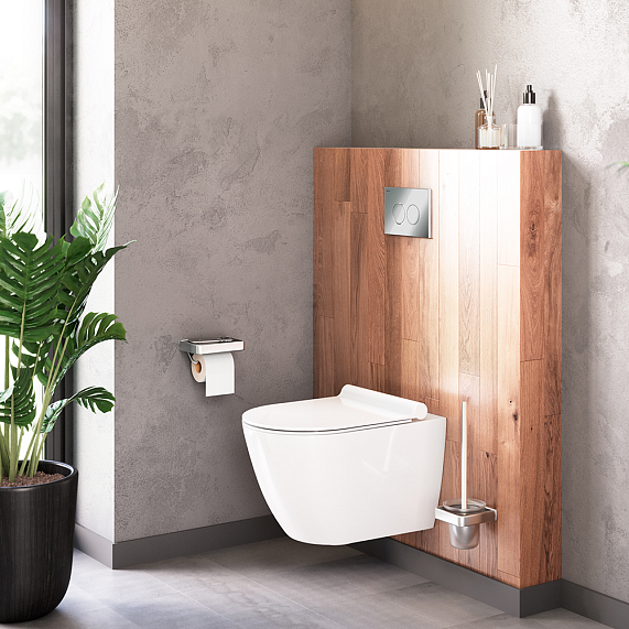 Унитаз подвесной Damixa Apollo DX22C1700SC безободковый с сиденьем микролифт, белый-2