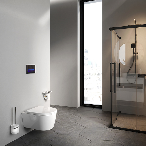 Унитаз подвесной AM.PM Func C8F1700SC (глубина 49 см) безободковый с сиденьем микролифт, белый-2