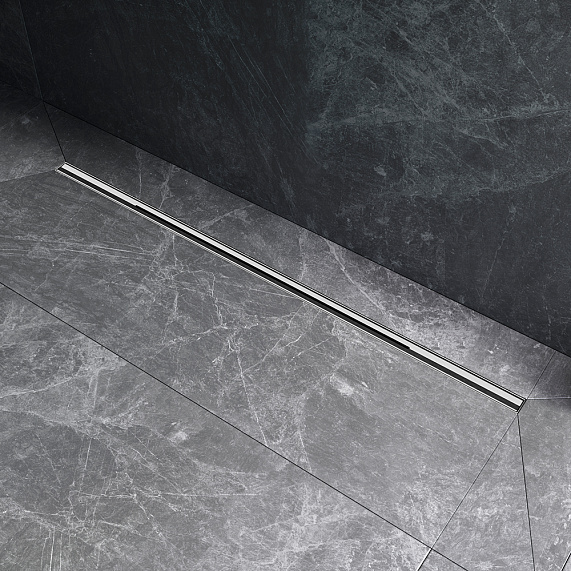 Душевой трап (лоток) 100 AM.PM MasterFlow Slim W01SC-S11-100-05SB комбинированный затвор со стальной матовой решеткой-5