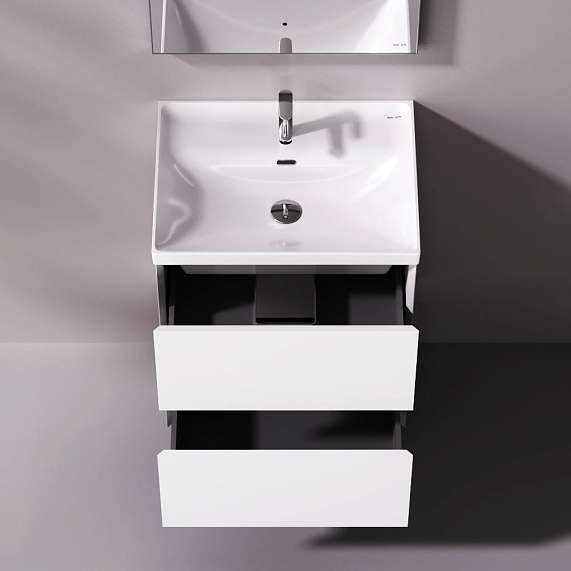 Тумба под раковину 60 AM.PM Above M9XFSX0602WG напольная, белая глянцевая-1