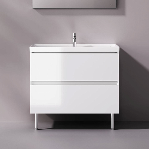 Тумба под раковину 80 AM.PM Above M9XFSX0802WG напольная, белая глянцевая