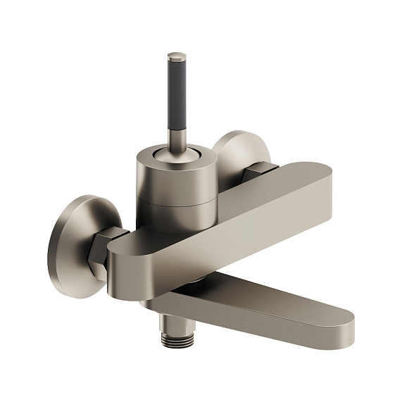 Смеситель для ванны и душа Damixa Arc 291000200 поворотный излив, никель-2