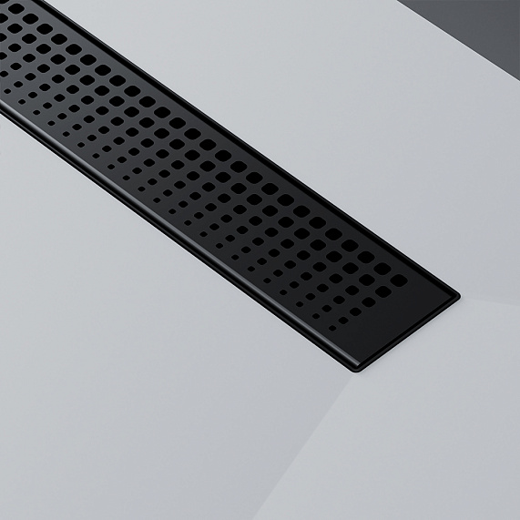 Душевой трап (лоток) 80 AM.PM MasterFlow W01SC-P11-080-01BM комбинированный затвор с черной матовой решеткой-9