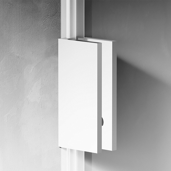 Душевая перегородка 110x195 AM.PM X-Joy W94UWI-110-F1-MTE прозрачное стекло, профиль серебристый-3