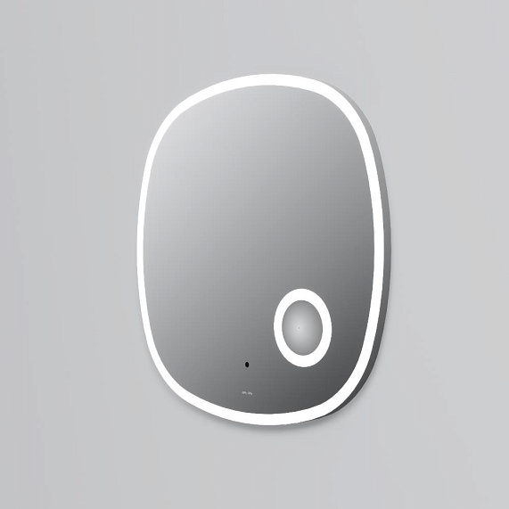 Зеркало с подсветкой в ванную закругленное 55 AM.PM Func M8FMOX0553SA с косметическим зеркалом сенсорное-3