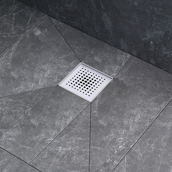 Душевой трап 10x10 AM.PM MasterFlow W01BD-P11-010-01SB комбинированный затвор со стальной матовой решеткой-5