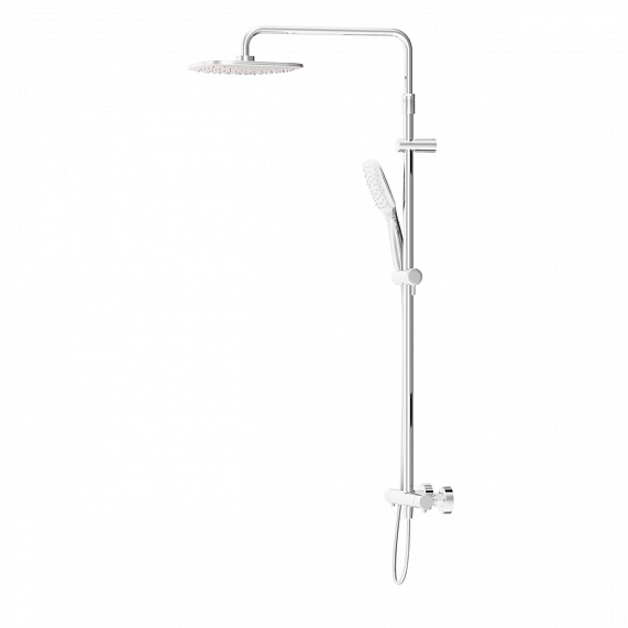 Душевая система Damixa Option DX218092000 стойка с тропическим душем, термостатом, смесителем, хром-9