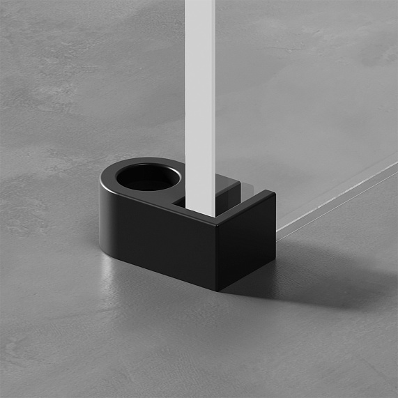 Душевая перегородка 100x195 AM.PM X-Joy W94UWI-100-F1-BTE прозрачное стекло, профиль черный-4