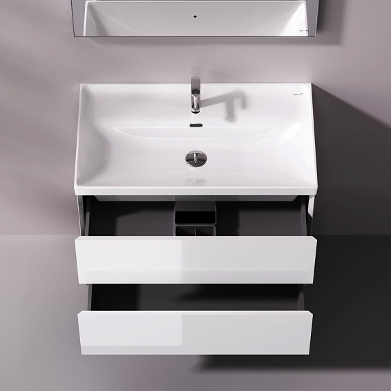 Тумба под раковину 80 AM.PM Above M9XFSX0802WG напольная, белая глянцевая-1