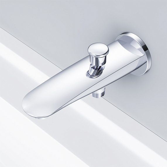 Встраиваемая душевая система AM.PM Spirit 2.1 хром: тропический верхний душ, излив с душевой лейкой, модуль MultiDock-3